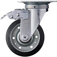 ハンマーキャスター ハンマー スイッチキャスター ゴム車輪(ローラーベアリング)125mm