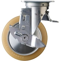 ハンマーキャスター ハンマー スイッチキャスター ウレタン車輪(ローラーベアリング)150mm ストッパー付