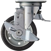 ハンマーキャスター ハンマー スイッチキャスター ゴム車輪(ワイドタイプ)125mm ストッパー付