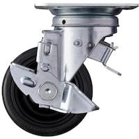 ハンマーキャスター ハンマー スイッチキャスター ゴム車輪(ナイロンホイール・ベアリング)100mm SP付