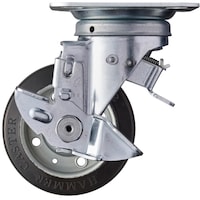 ハンマーキャスター ハンマー スイッチキャスター ゴム車輪 100mm ストッパー付