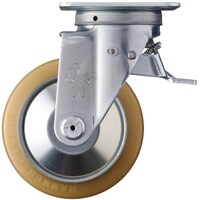 ハンマーキャスター ハンマー スイッチキャスター ウレタン車輪(スチールホイール・ローラーベアリング)125mm
