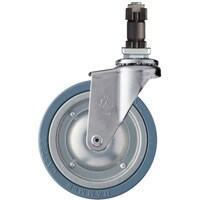 ハンマーキャスター ハンマー パイプ差込み旋回式ゴム車輪(スチールホイール)125mm 角25用