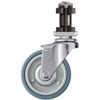 ハンマーキャスター ハンマー パイプ差込み旋回式ゴム車輪(スチールホイール)75mm 角32用