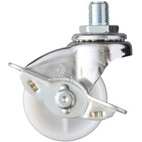 ハンマーキャスター ハンマー ねじ込み旋回式ナイロン車輪50mm UNF1/2 ストッパー付