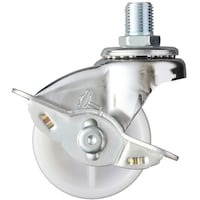 ハンマーキャスター ハンマー ねじ込み旋回式ナイロン車輪50mm M12 ストッパー付