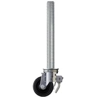 ハンマーキャスター ハンマー 足場用旋回式ゴム車輪(ナイロンホイール・ボールベアリング)100mm トータルロック