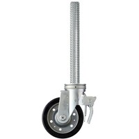 ハンマーキャスター ハンマー 足場用旋回式ゴム車輪(ワイドタイプ・ローラーベアリング)150mm トータルロック