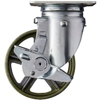 ハンマーキャスター ハンマー 旋回式イモノ車輪 125mm ストッパー付