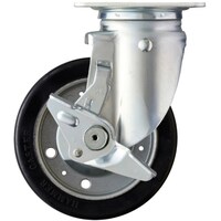 ハンマーキャスター ハンマー 旋回式ゴム車輪(ワイドタイプ)150mm