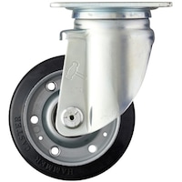 ハンマーキャスター ハンマー 旋回式ゴム車輪(スチールホイール・ローラーベアリング)125mm