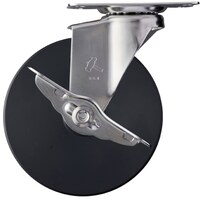 ハンマーキャスター ハンマー Eシリーズオールステンレス 旋回式MCナイロン車輪 125mm ストッパー付