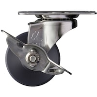 ハンマーキャスター ハンマー Eシリーズオールステンレス 旋回式MCナイロン車輪 50mm ストッパー付