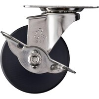 ハンマーキャスター ハンマー Eシリーズオールステンレス 旋回式MCナイロン車輪 65mm ストッパー付