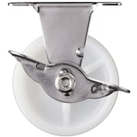 ハンマーキャスター ハンマー Eシリーズオールステンレス 固定式ナイロン車輪 65mm スットパー付