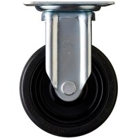 ハンマーキャスター ハンマー 固定式ゴム車輪(ナイロンホイール・ボールベアリング)150mm