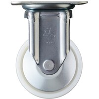 ハンマーキャスター ハンマー 固定式ナイロン車輪(ラジアルボールベアリング)100mm