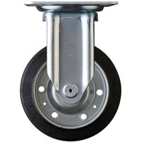 ハンマーキャスター ハンマー 固定式ゴム車輪(ローラーベアリング)150mm