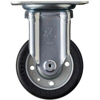 ハンマーキャスター ハンマー 固定式ゴム車輪(ワイドタイプ)100mm