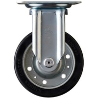 ハンマーキャスター ハンマー 固定式ゴム車輪(ワイドタイプ)150mm
