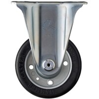 ハンマーキャスター ハンマー 固定式ゴム車輪(ワイドタイプ)100mm