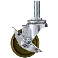 ハンマーキャスター ハンマー ねじ込み式 旋回式イモノ車輪 65mm ストッパー付