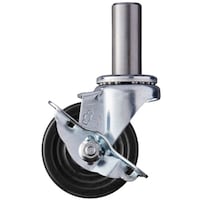 ハンマーキャスター ハンマー 差込み式 旋回式フェノール車輪 75mm ストッパー付