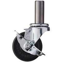 ハンマーキャスター ハンマー 差込み式 旋回式ゴム車輪 65mm ストッパー付