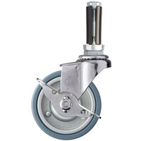 ハンマーキャスター ハンマー EUシリーズ パイプ差込み 自在SP付 ゴム車輪(スチールホイール)75mm