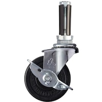 ハンマーキャスター ハンマー EUシリーズ パイプ差込み 自在SP付 ゴム車輪 65mm