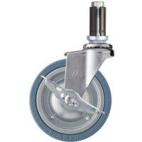 ハンマーキャスター ハンマー パイプ差込み旋回式ゴム車輪(スチールホイール)125mm φ21ー23用 SP付