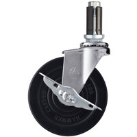 ハンマーキャスター ハンマー パイプ差込み旋回式ゴム車輪 125mm φ21ー23用 SP付