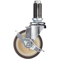 ハンマーキャスター ハンマー パイプ差込み旋回式ウレタン車輪(ナイロンホイル)85mm φ21ー23用 SP付