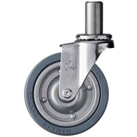 ハンマーキャスター ハンマー 差込み旋回式ゴム車輪(スチールホイール)100mm