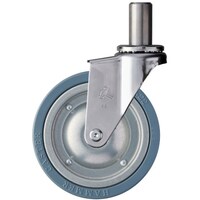 ハンマーキャスター ハンマー 差込み旋回式ゴム車輪(スチールホイール)125mm