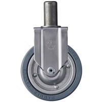 ハンマーキャスター ハンマー 差込み固定式ゴム車輪(スチールホイール)100mm