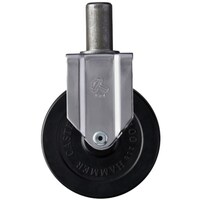 ハンマーキャスター ハンマー 差込み固定式ゴム車輪 100mm