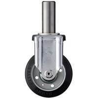 ハンマーキャスター ハンマー 差込み固定式ゴム車輪(スチールホイール・ローラーベアリング)100mm