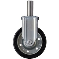 ハンマーキャスター ハンマー 差込み固定式ゴム車輪(ワイドタイプ)150mm