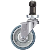 ハンマーキャスター ハンマー パイプ差込み旋回式ゴム車輪(スチールホイール)75mm φ32用