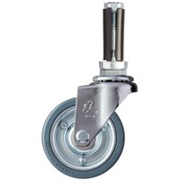 ハンマーキャスター ハンマー パイプ差込み旋回式ゴム車輪(スチールホイール)65mm φ16ー18用