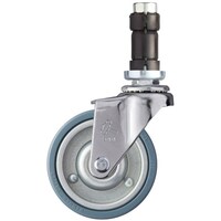 ハンマーキャスター ハンマー パイプ差込み旋回式ゴム車輪(スチールホイール)75mm φ25用