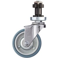 ハンマーキャスター ハンマー パイプ差込み旋回式ゴム車輪(スチールホイール)75mm φ38用