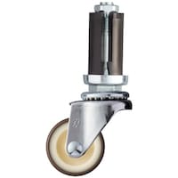 ハンマーキャスター ハンマー パイプ差込み旋回式ウレタン車輪(ナイロンホイール)40mm φ22ー24用