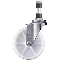 ハンマーキャスター ハンマー パイプ差込み旋回式ナイロン車輪 100mm φ19用