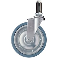 ハンマーキャスター ハンマー パイプ差込み旋回式ゴム車輪(スチールホイール)150mm φ21ー23用