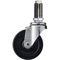 ハンマーキャスター ハンマー パイプ差込み旋回式ゴム車輪 85mm φ21ー23用