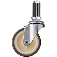 ハンマーキャスター ハンマー パイプ差込み旋回式ウレタン車輪(ナイロンホイール)85mm φ21ー23用