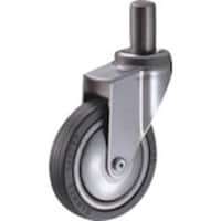 ハンマーキャスター ハンマー 差込み旋回式ゴム車輪 100mm