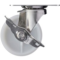 ハンマーキャスター ハンマー Eシリーズオールステンレス 旋回式ナイロン車輪 85mm ストッパー付